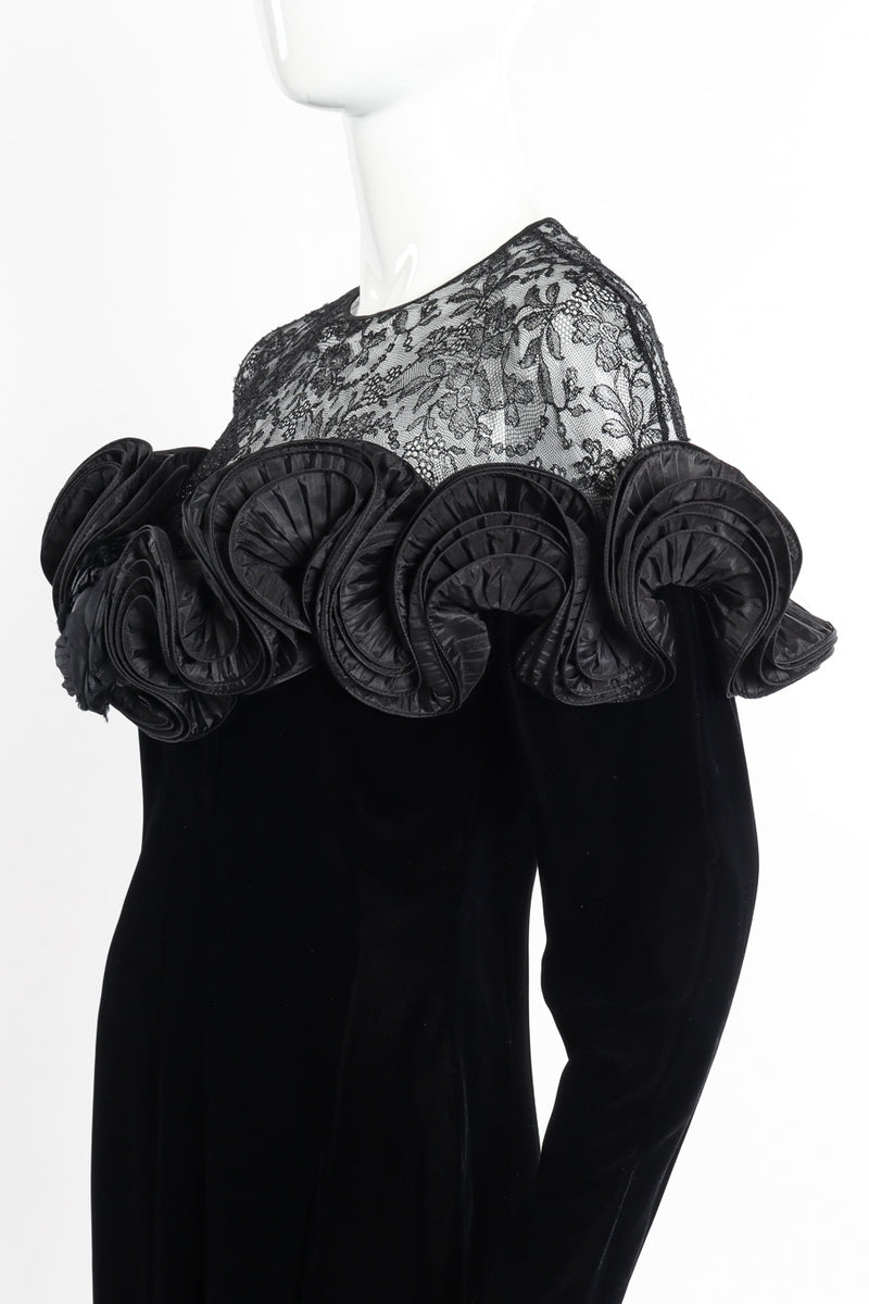 Taffeta Swirl "Daisy" Dress by Nina Ricci on mannequin side close @recessla