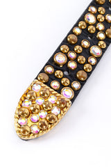 Crystal studded belt end tab @recessla