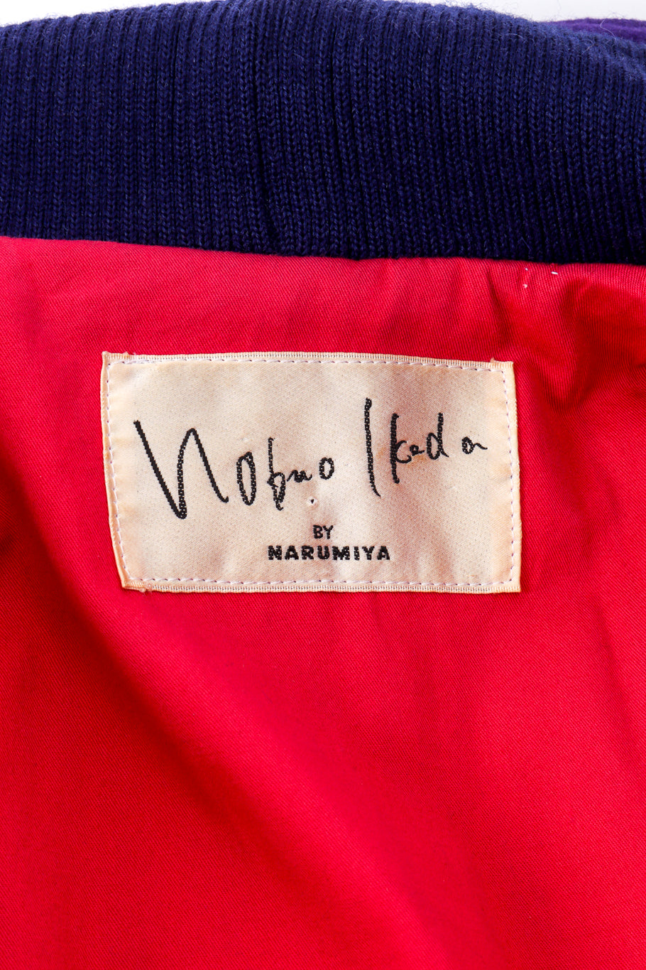 Vintage Nobuo Ikeda World Patch Jacket signature label closeup @recessla
