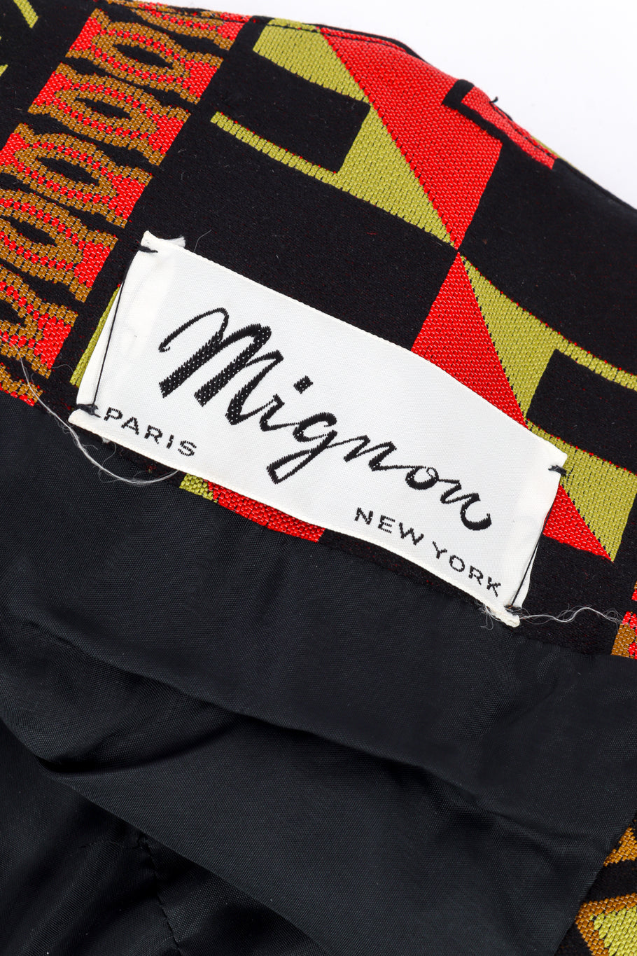 Vintage Mignon Geometric Bolero Jacket & Skirt Set mignon signature label @recessla