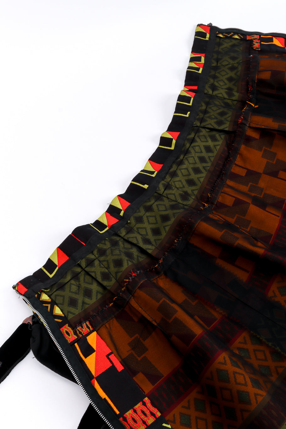 Vintage Mignon Geometric Bolero Jacket & Skirt Set skirt lining @recessla