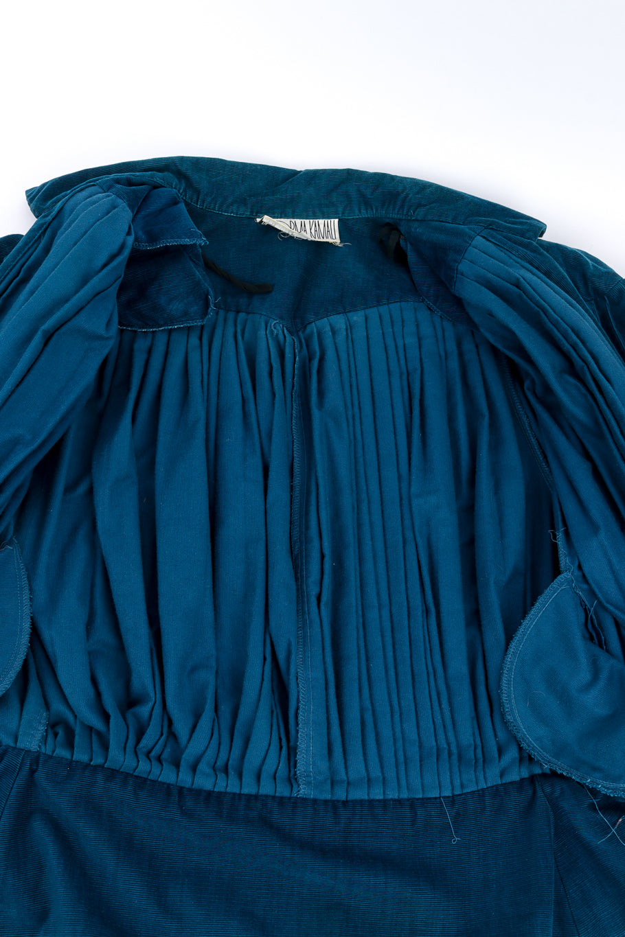 Pleated Corduory Jacket & Skirt Set by Norma Kamali jacket lining @recess la