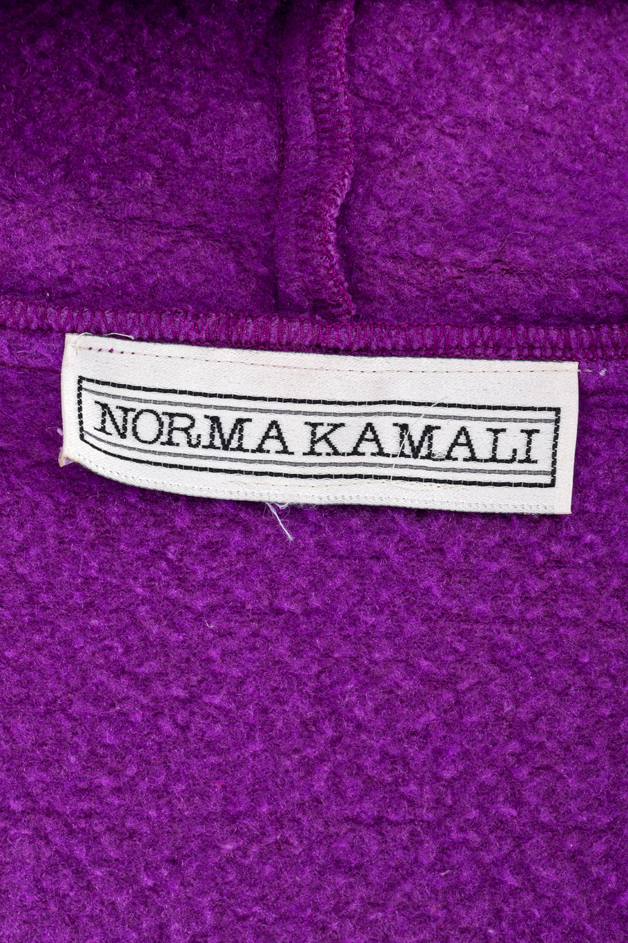 Vintage Norma Kamali Hooded Terry Dress signature label @recess la
