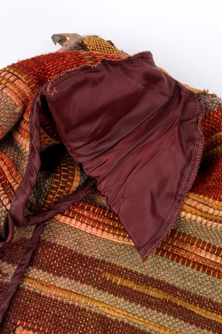 Woven Carpet Coat by Norma Walters shoulder pad @recessla