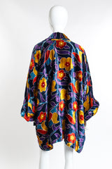 Vintage Off Broadway Floral Velvet Duster back on mannequin @recess la