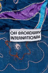 Vintage Off Broadway Floral Velvet Duster signature label @recess la