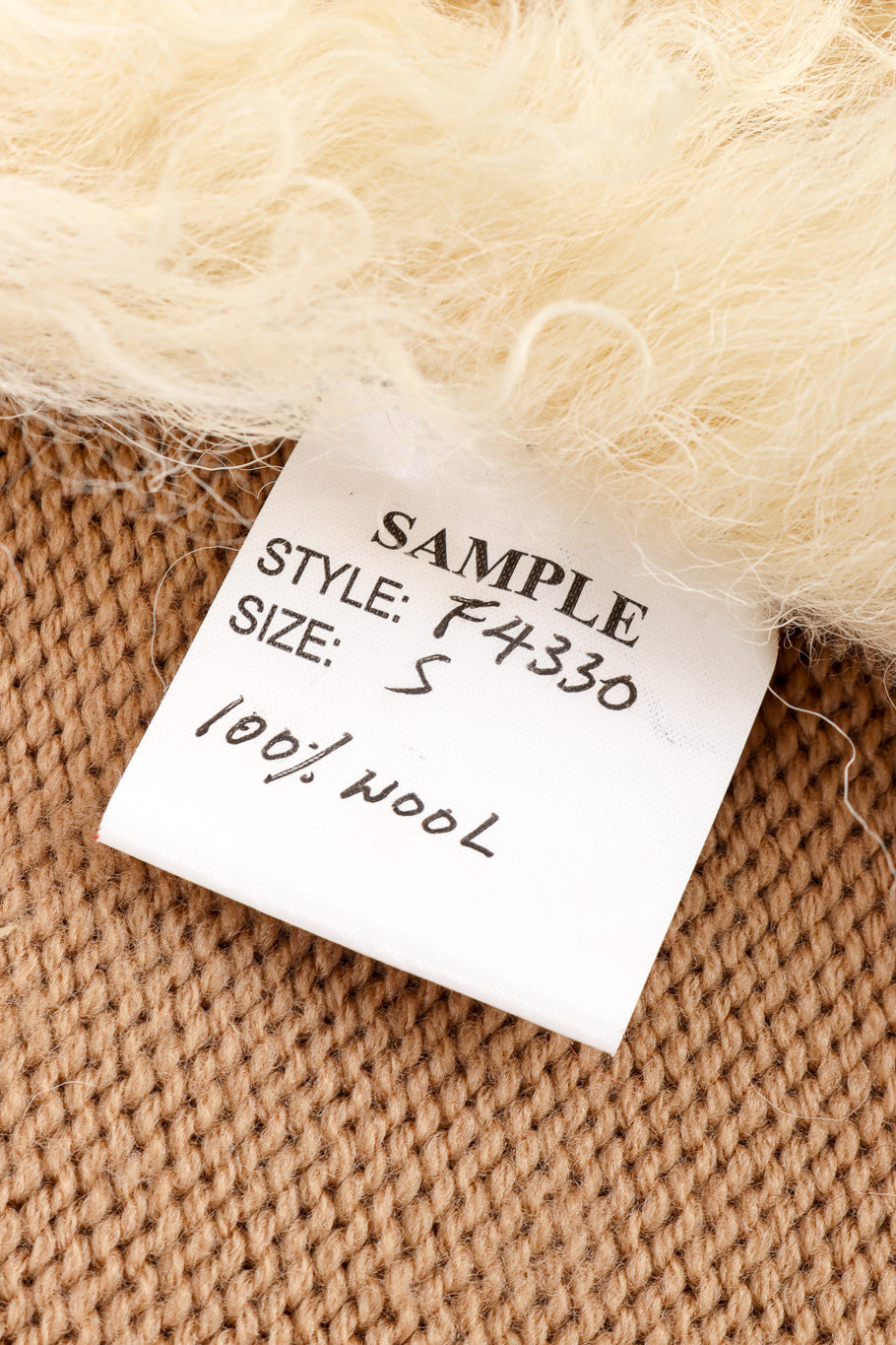 Lambsuede & Wool Knit Jacket by Oscar de la Renta sample tag  @recessla
