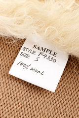 Lambsuede & Wool Knit Jacket by Oscar de la Renta sample tag  @recessla