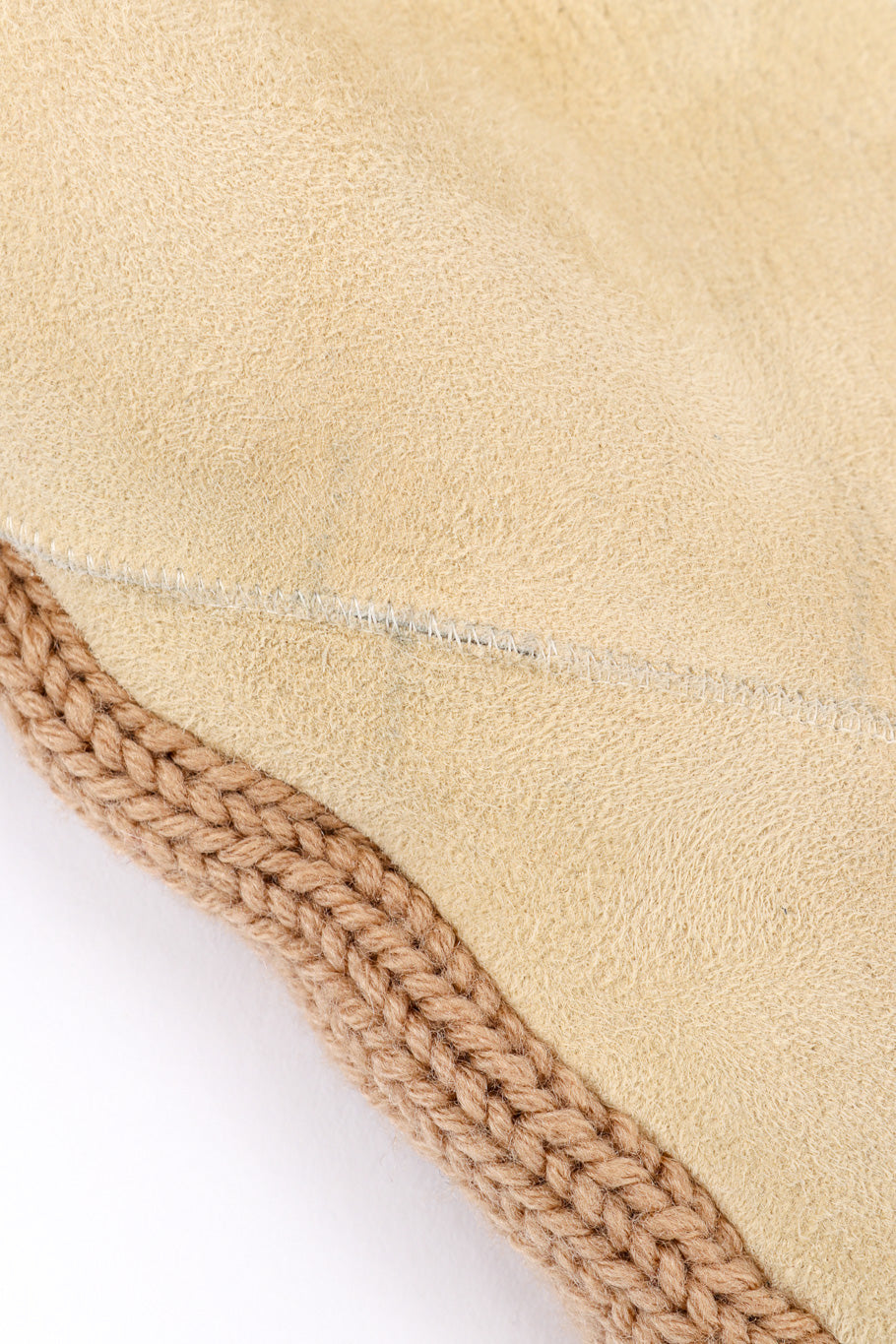 Lambsuede & Wool Knit Jacket by Oscar de la Renta repaired stitching  @recessla