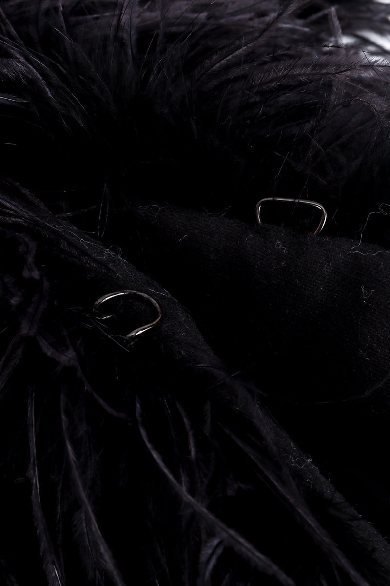 Vintage Libertine Ostrich Feather Vest feather closeup @recess la