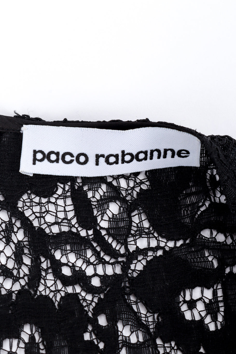 Paco Rabanne Metallic Rose Lace Dress label @RECESS LA