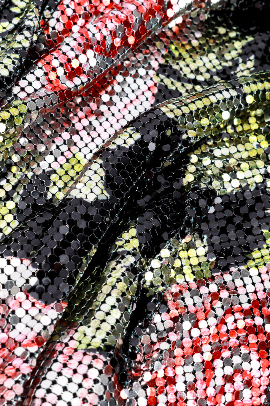 Paco Rabanne Metallic Rose Lace Dress fabric detail  @RECESS LA