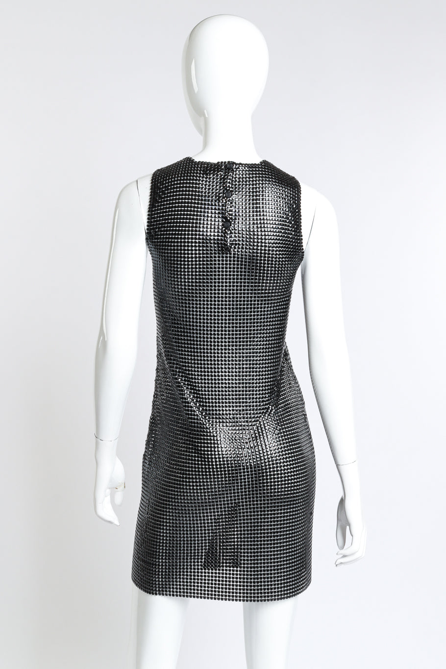 Paco Rabanne Racer Front Chainmail Dress back on mannequin @recess la