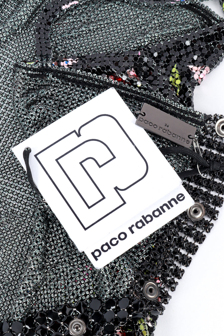 Paco Rabanne Metal Fringe Dress label detail @RECESS LA