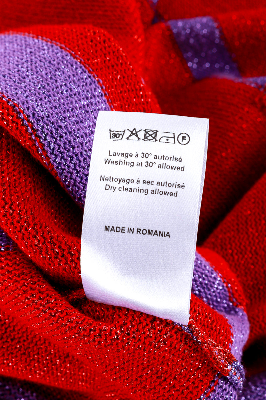 Paco Rabanne Striped Metallic Knit Maxi Dress label at Recess LA