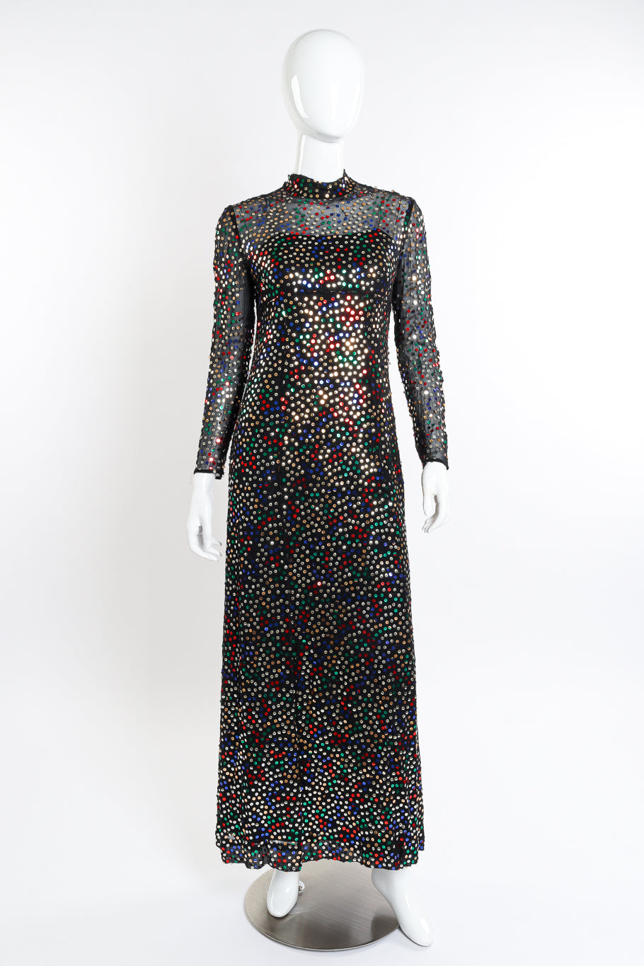 Sequin Overlay Sheath Dress on mannequin @recessla