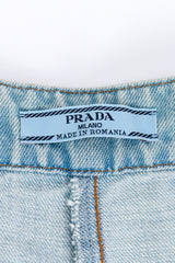 Prada Ostrich Feather Denim Pant label @recess la