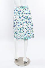 Vintage Emilio Pucci Zip up A-line Skirt back view on mannequin @Recessla
