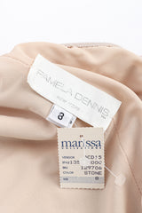 Vintage Pamela Dennis Wool Halter Jumpsuit signature label and hang tag closeup @recess la