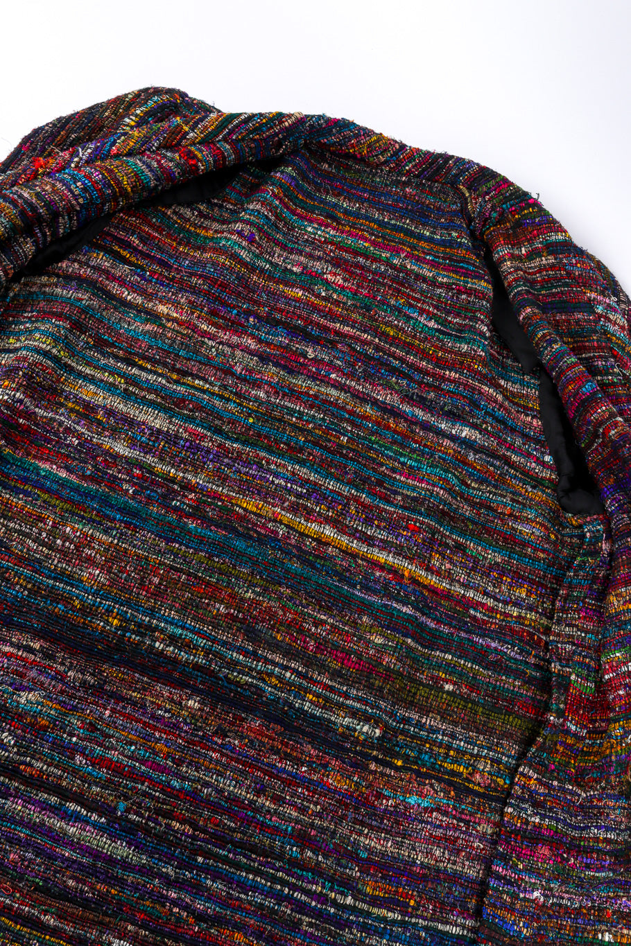 Woven Stripe Duster Coat by Pauline Trigere open inside @recessla
