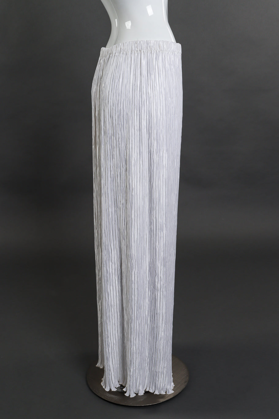 Vintage Pierre Labiche Pleated Maxi Skirt on mannequin side view @recessla