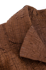 Textured three piece set by Issey Miyake flat lay jacket collar close @recessla