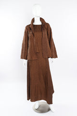 Textured three piece set by Issey Miyake on mannequin front @recessla