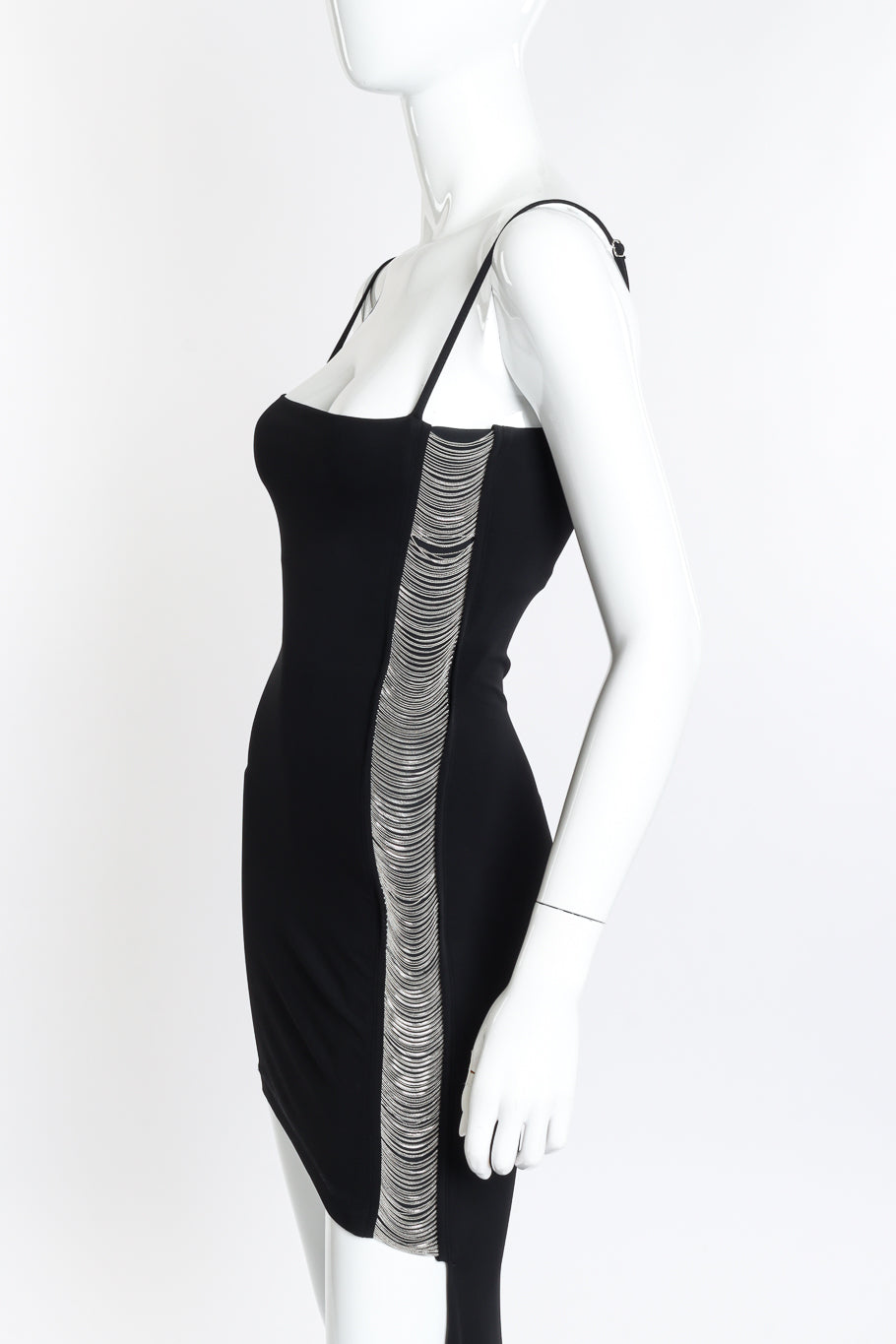 Vintage Plein Sud Chain Panel Dress side on mannequin closeup @recess la