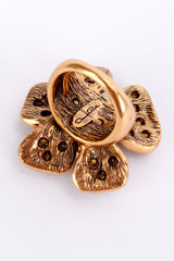Vintage Oscar de la Renta Peridot Blooms Crystal Cocktail Ring signature @recess la