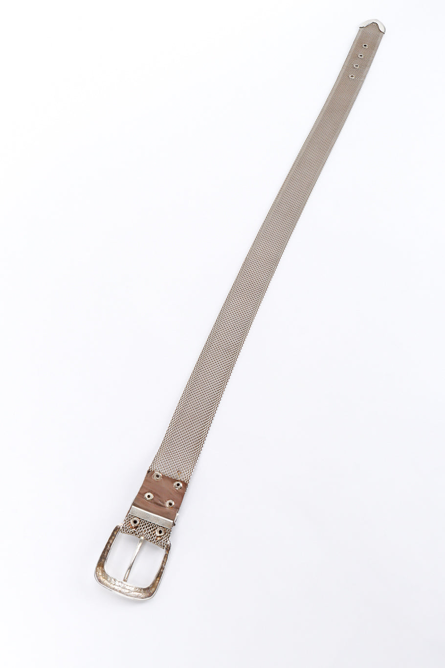 Vintage Ralph Lauren Sterling Mesh Belt back extended @recess la