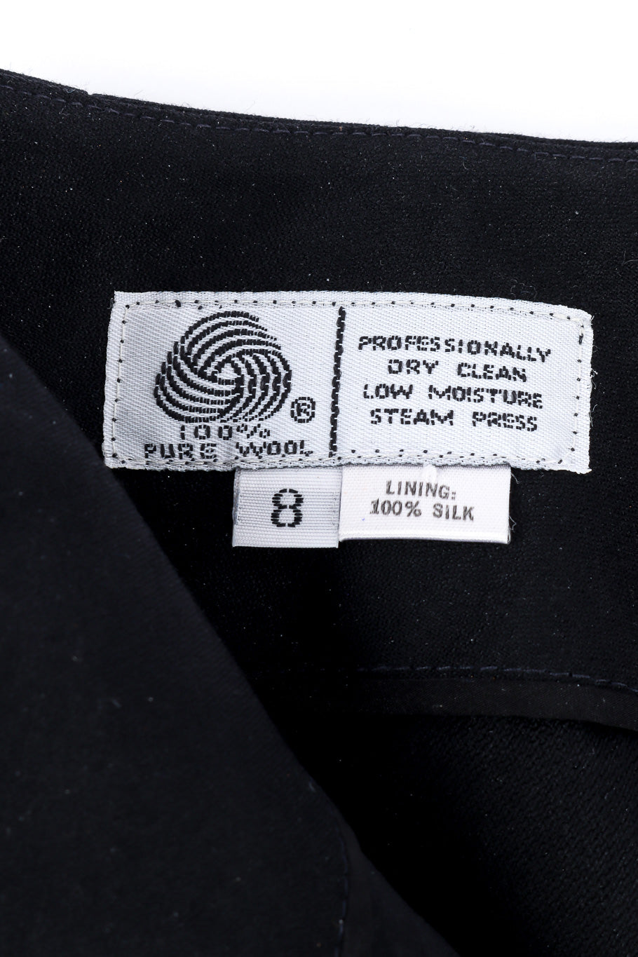 Vintage Richard Tyler Tuxedo Pant Suit pant label closeup @Recessla