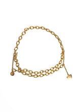 Vintage Robert Lee Morris Shield Charm Chain Belt front @recess la