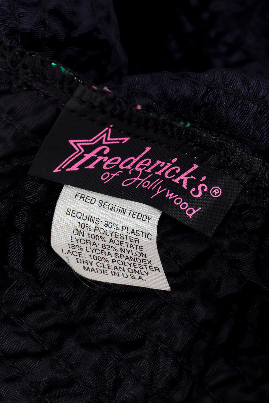 Rainbow Sequin Coat by Fredrick's of Hollywood label @recessla