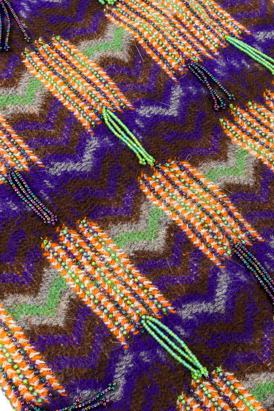 Vintage Richard Tam/Jon Mandl Chevron Knit Loop Dress fabric closeup @recessla