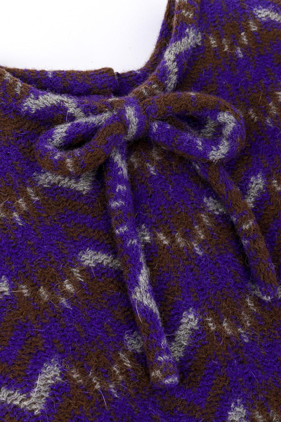 Vintage Richard Tam/Jon Mandl Chevron Knit Loop Dress bow closeup @recessla