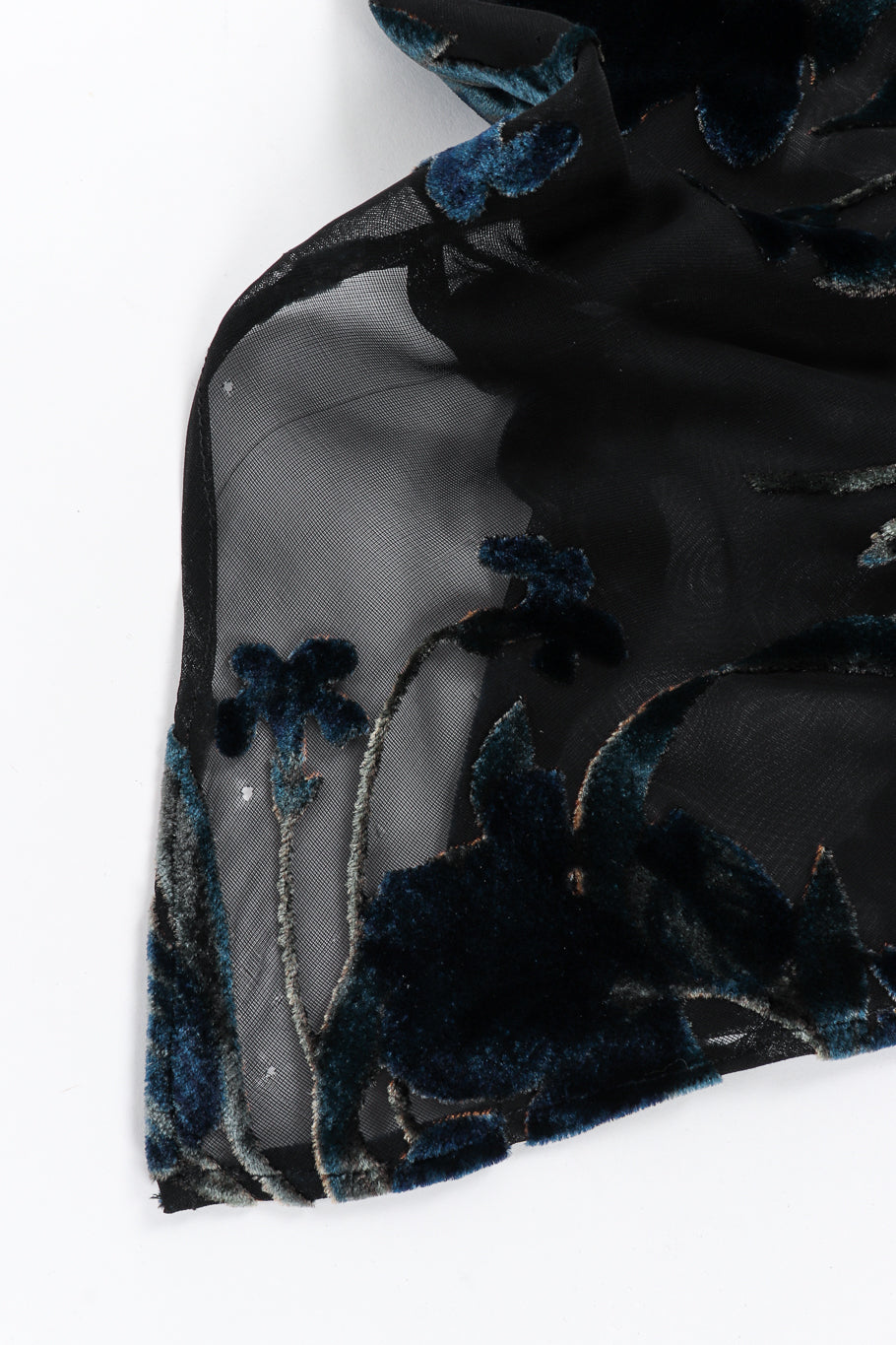 Velvet burnout slip dress by Richard Tyler small holes @recessla