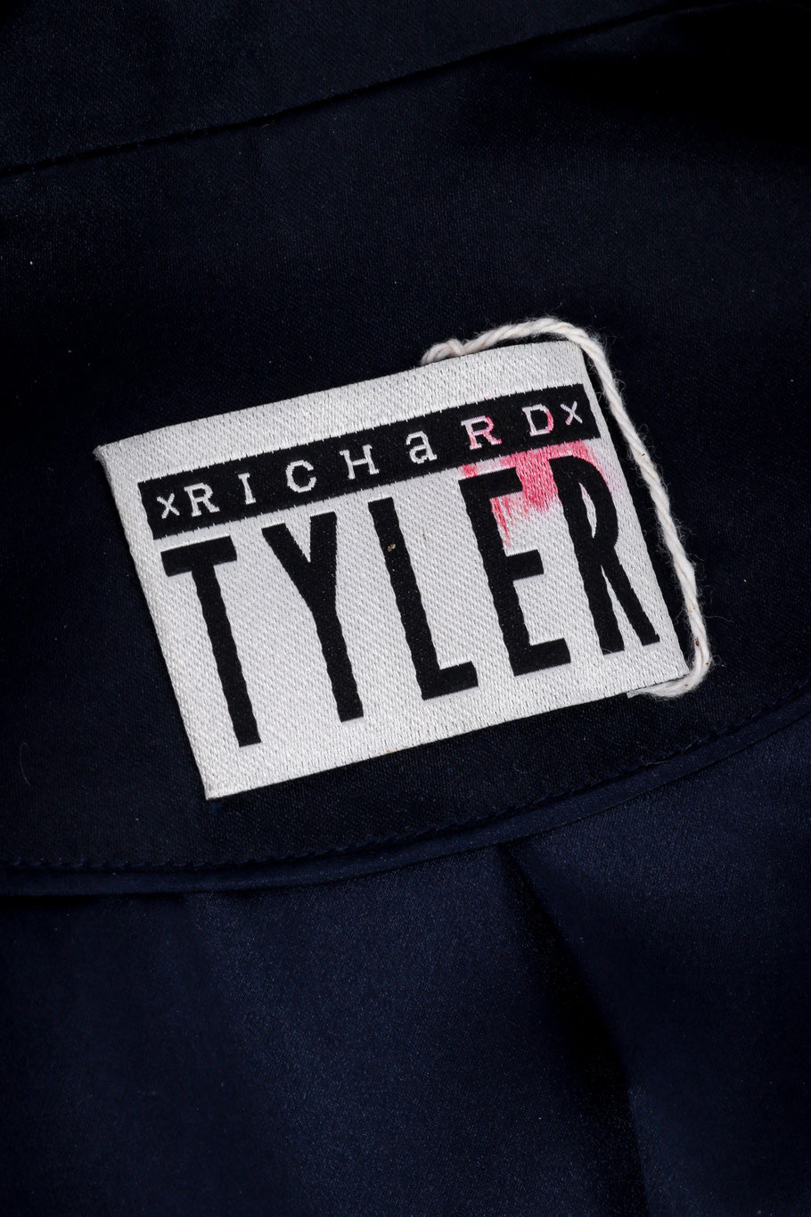 Vintage Richard Tyler Silk Panel Velvet Duster signature label closeup @recessla