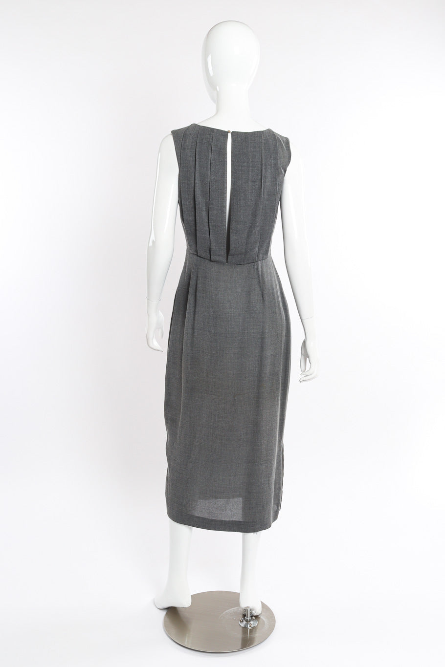 Vintage Richard Tyler Pleated Blazer and Dress Set dress back view on mannequin @recessla