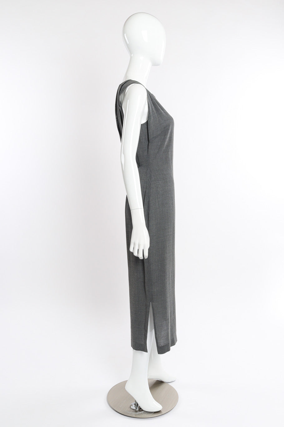 Vintage Richard Tyler Pleated Blazer and Dress Set dress side view on mannequin @recessla