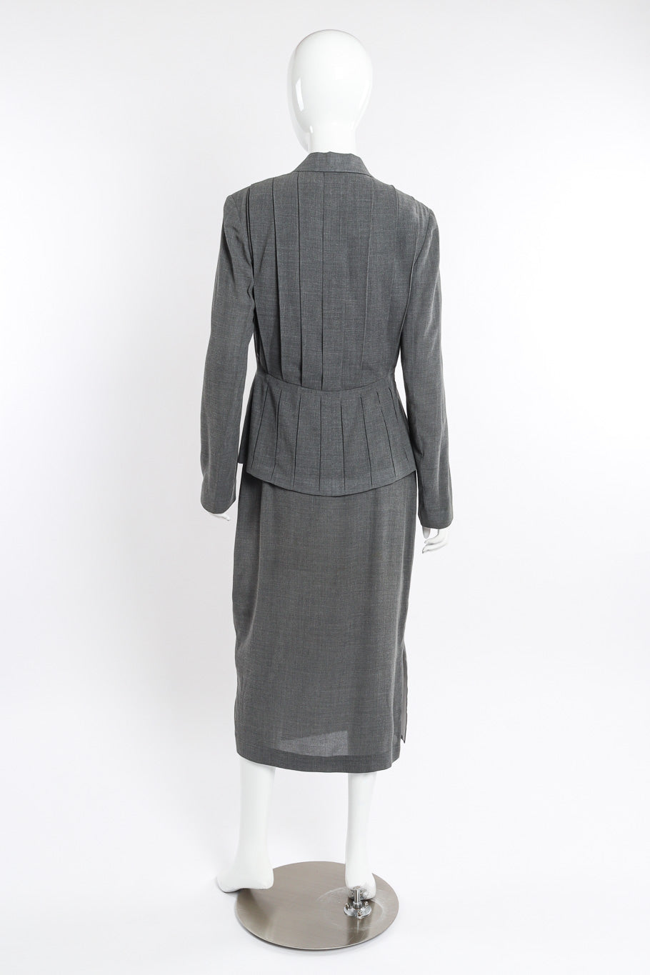 Vintage Richard Tyler Pleated Blazer and Dress Set back view on mannequin @recessla