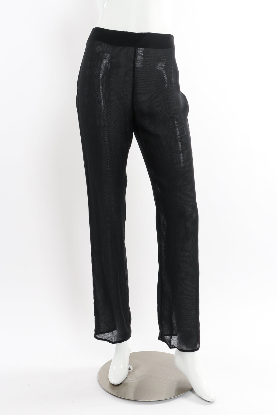 Vintage Richard Tyler Silk Bolero Top and Pants Set front view of pant on mannequin @Recessla