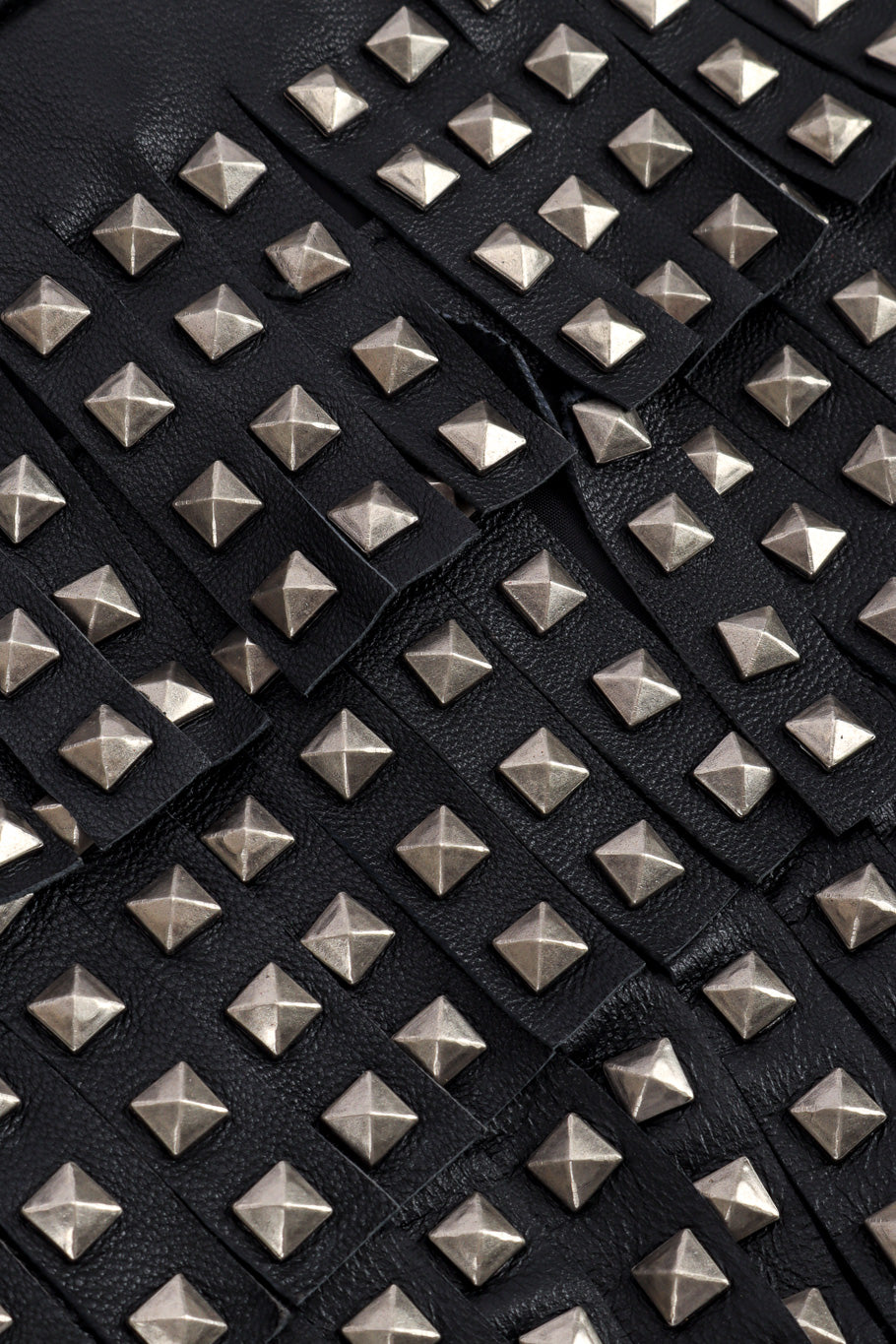 Class Roberto Cavalli Studded Leather Trench Coat studded fringe closeup @recessla