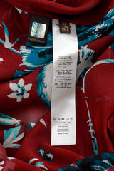 Roberto Cavalli Floral Sheer Silk Caftan care label @recess la