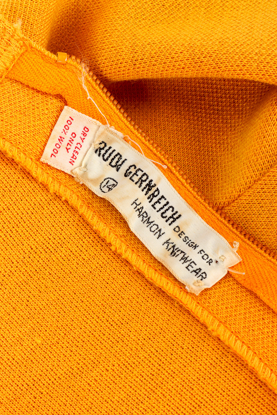 Vintage Rudi Gernreich Honeycomb Print Knit Dress signature label @recess la