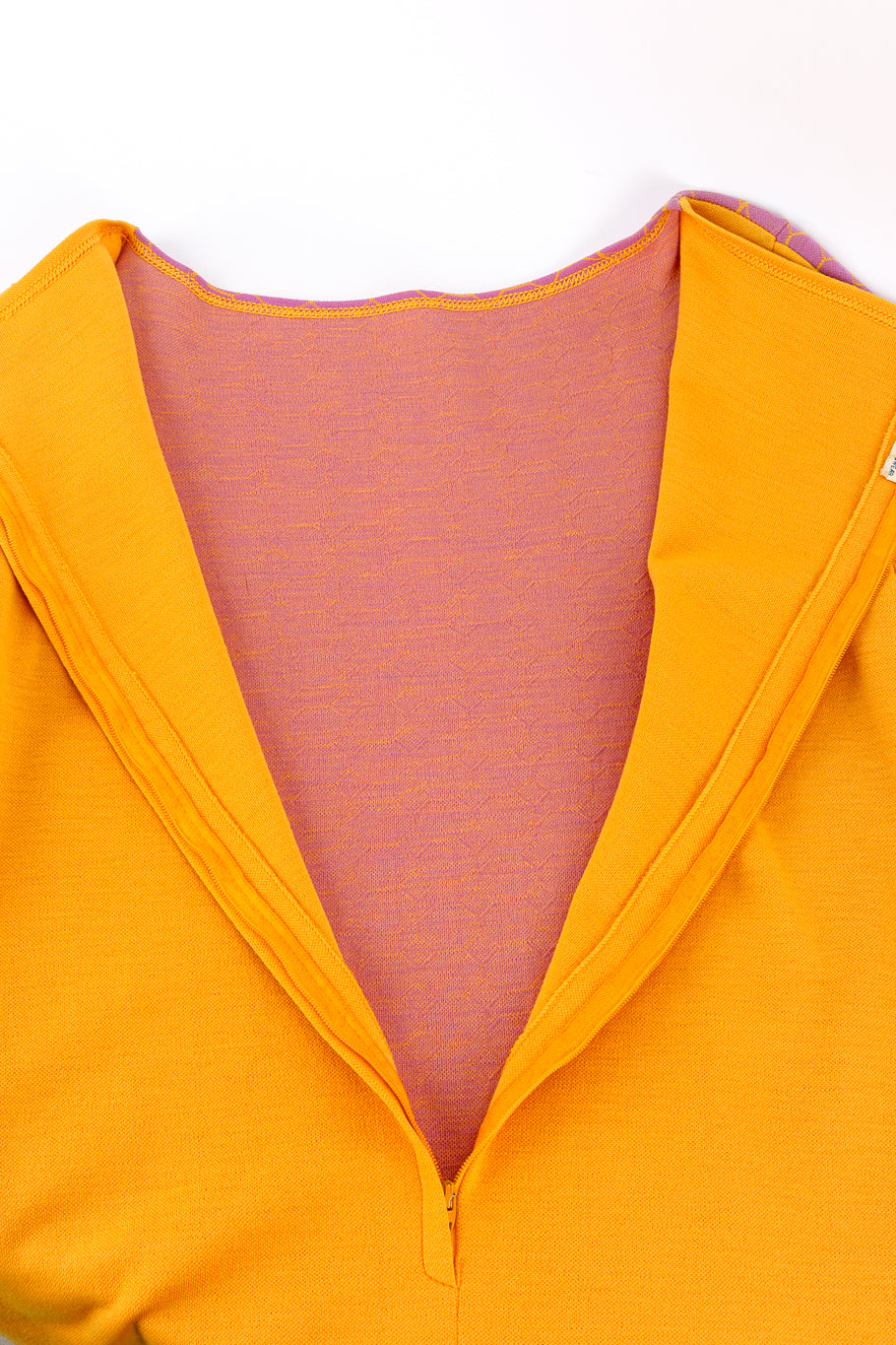 Vintage Rudi Gernreich Honeycomb Print Knit Dress back unzipped @recess la
