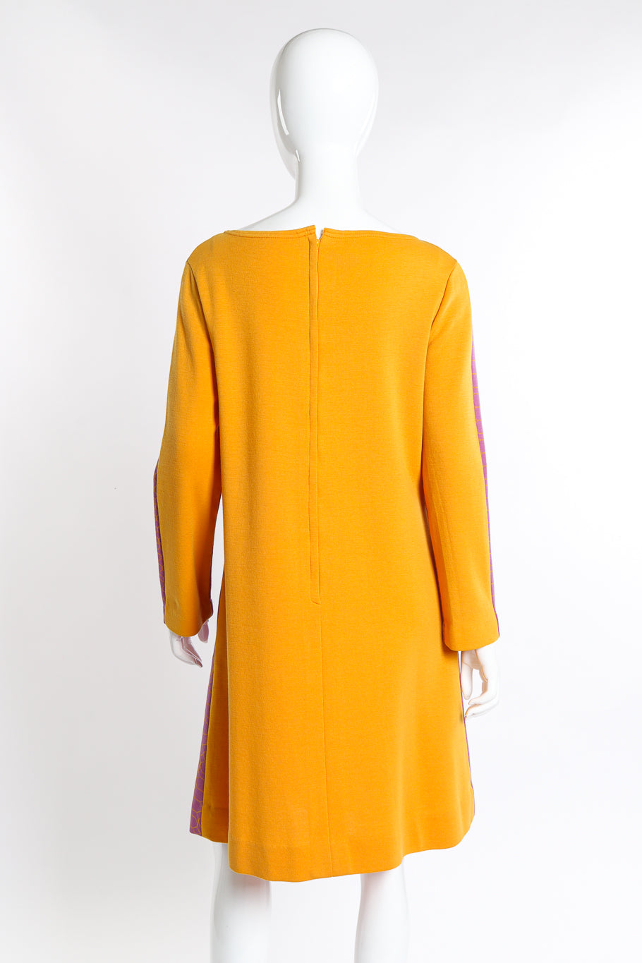 Vintage Rudi Gernreich Honeycomb Print Knit Dress back on mannequin closeup @recess la