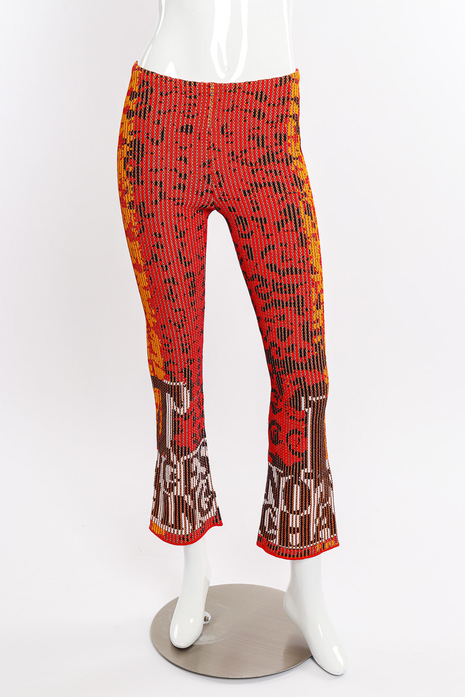 Rudi Gernreich 2018 F/W Graphic Knit Pant front view on mannequin @Recessla