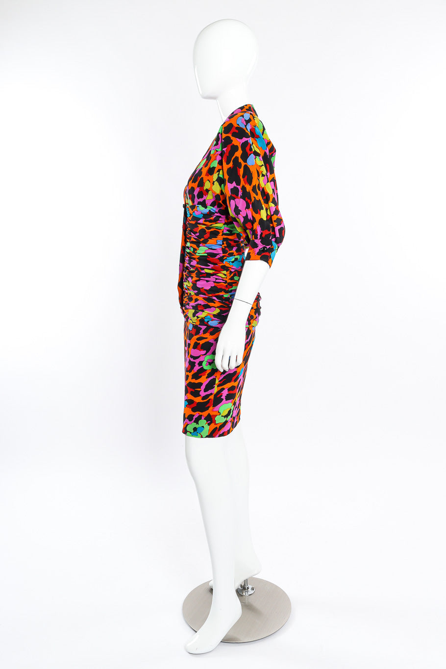 Neon leopard print dress by Jean Louise Scherrer on mannequin side @recessla