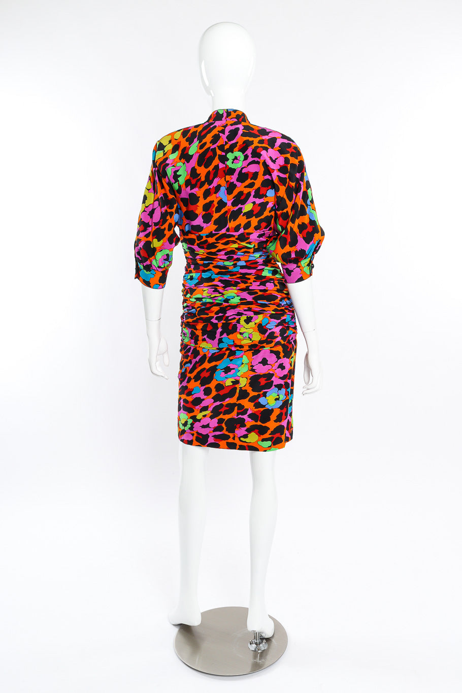 Neon leopard print dress by Jean Louise Scherrer on mannequin back @recessla