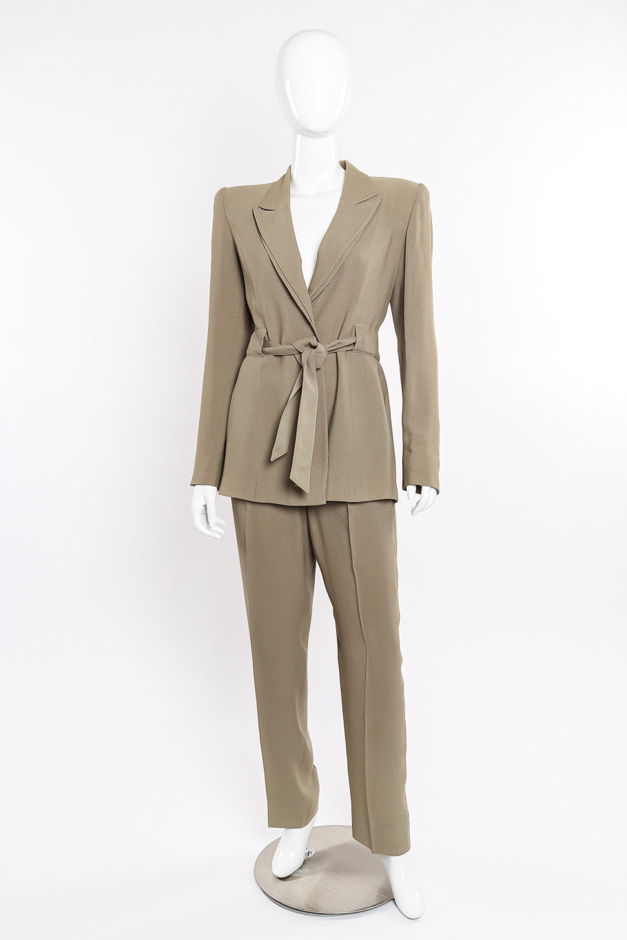  Jacket and pant suit set by State of Claude Montana on mannequin @recessla